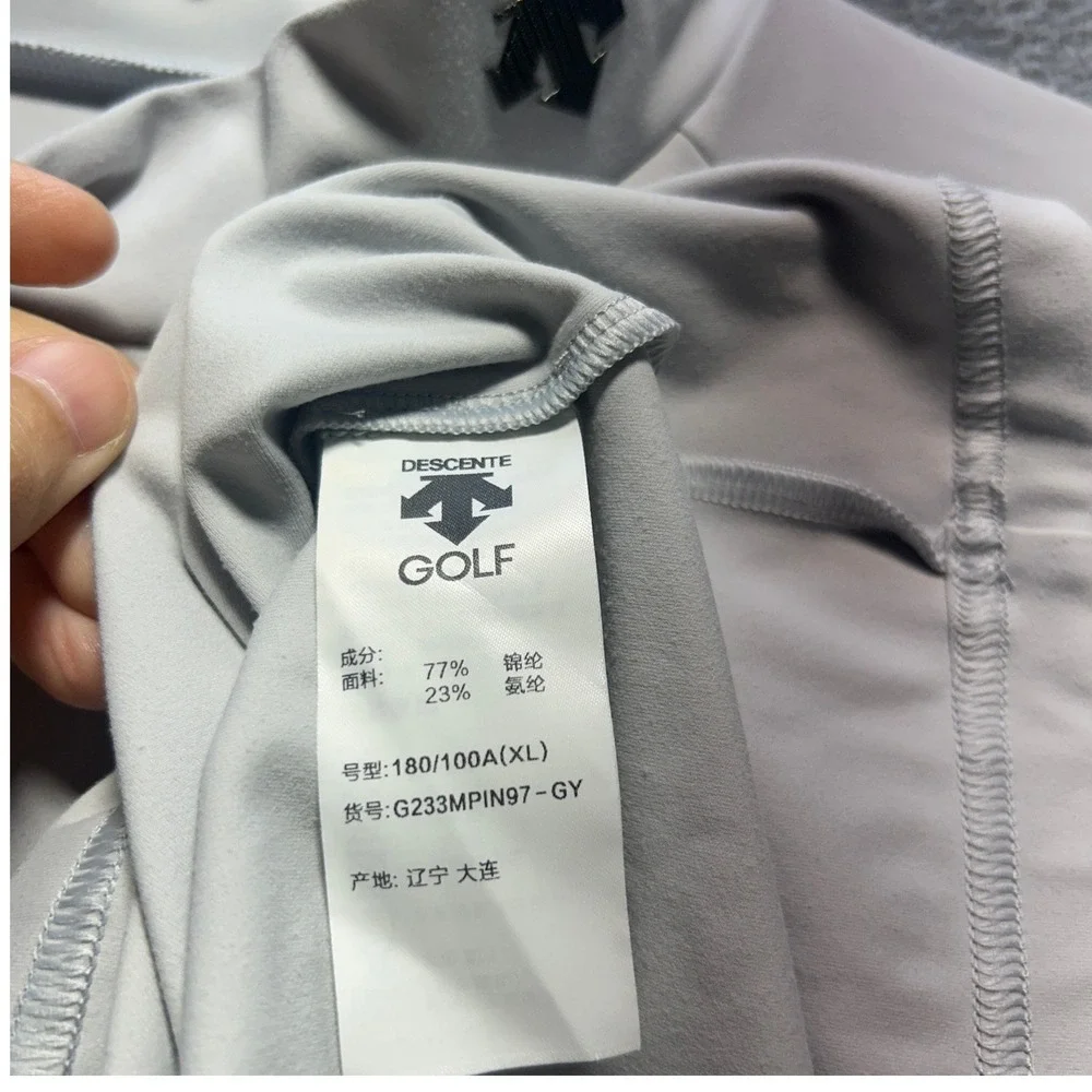 Descente Thermal Base Layer Golf DSG Mens XL Long‎ Sleeve Shirt Half Neck